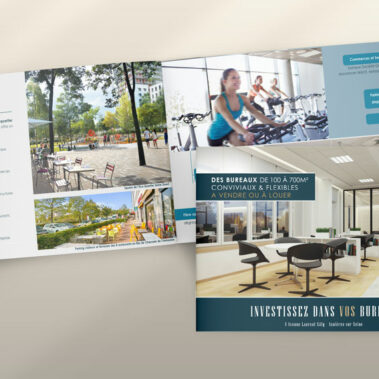Conception brochure commerciale - Graphiste Freelance spécialisé en Création de Logos, de Plans de localisation (maps personnalisées) et de Visuels sur-mesure.