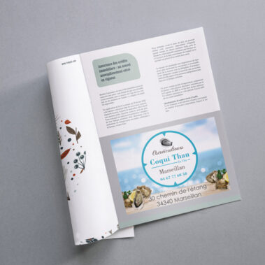 Conception encart publicitaire - Graphiste Freelance spécialisé en Création de Logos, de Plans de localisation (maps personnalisées) et de Visuels sur-mesure.